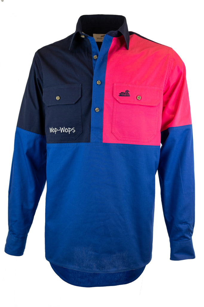 Rangiora Work Shirt (Pink/Blue)
