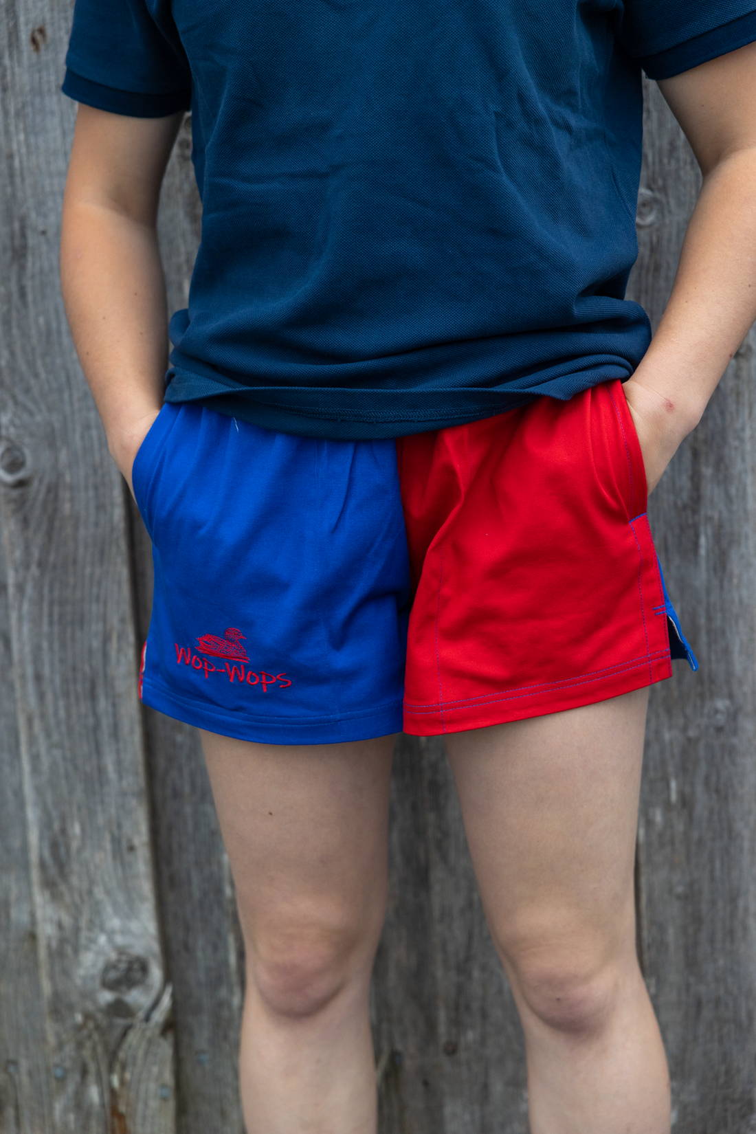 Wanaka Rugby Shorts (Red/Royal Blue)