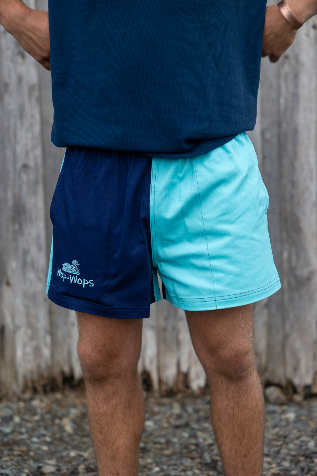 Wanaka Rugby Shorts (Turquoise/Navy)
