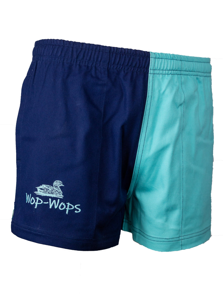 Wanaka Rugby Shorts (Turquoise/Navy)