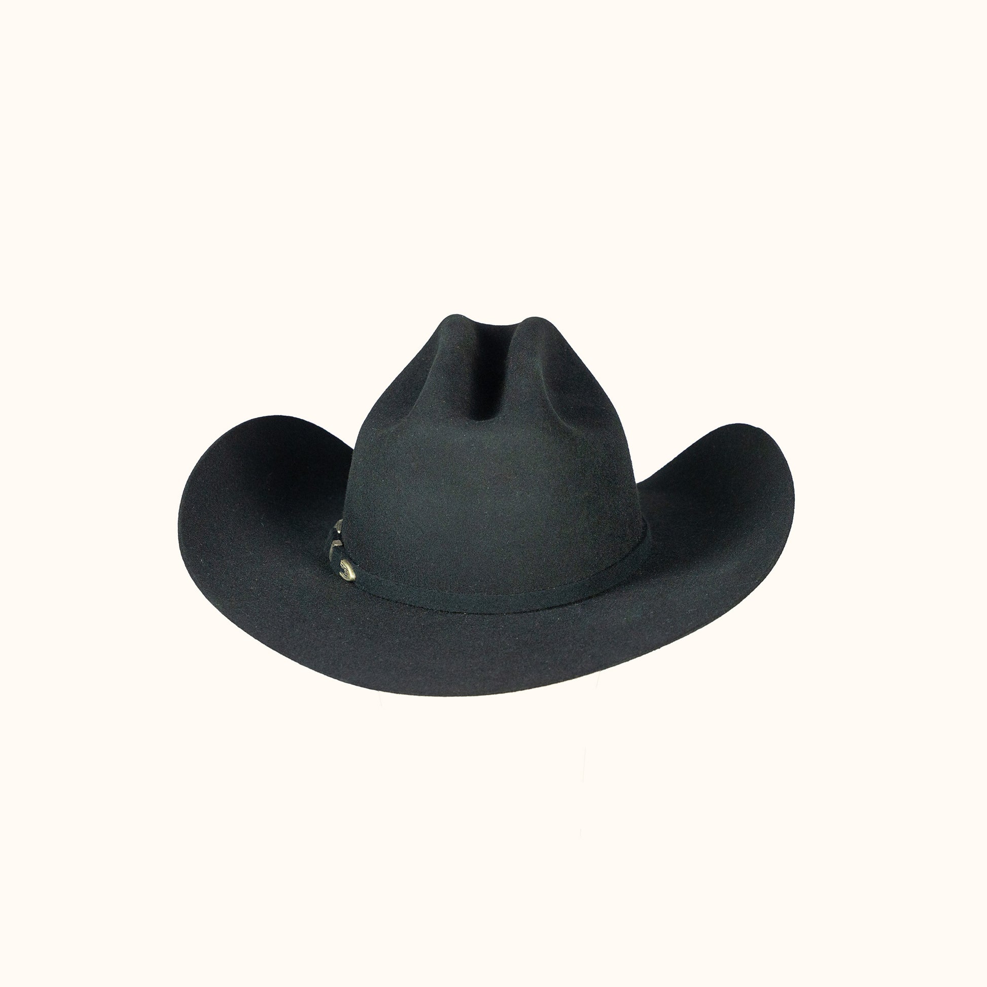 Black cowboy hat on a white background