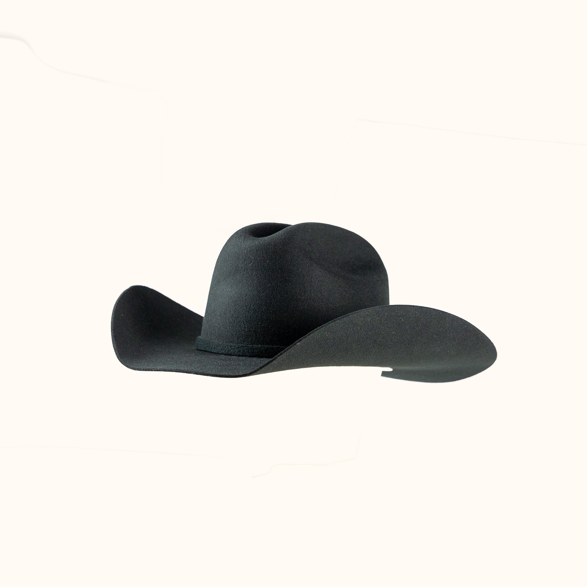 Black cowboy hat on a white background