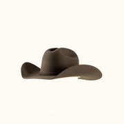 Brown cowboy hat on a white background