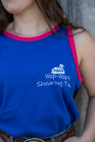 Harlequin shearing singlet (Blue/Navy) unisex