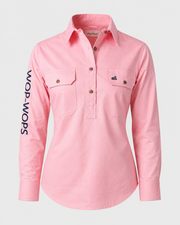 Women's Kōwhai Work Shirt (Pink)