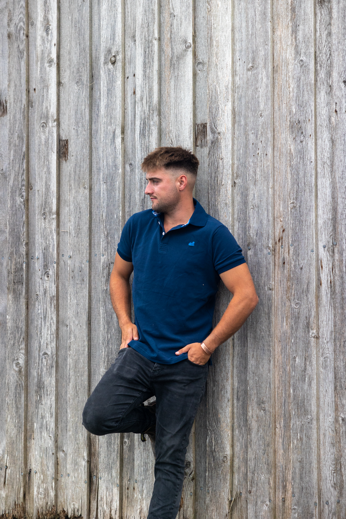 Kauri Cut and Sew Polo (Navy Blue)