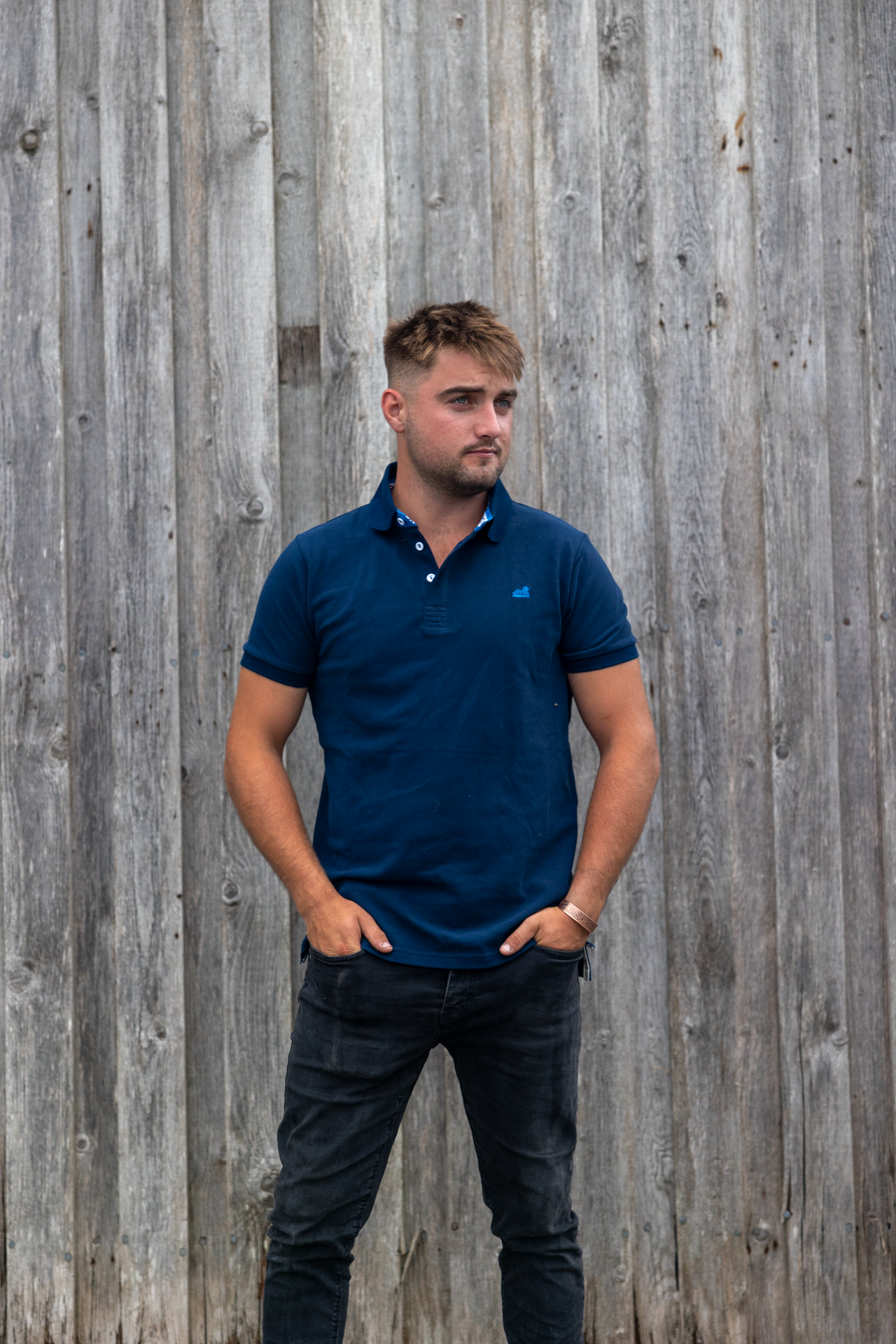 Kauri Cut and Sew Polo (Navy Blue)