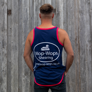 Harlequin Shearing Singlet (Blue/Navy) unisex