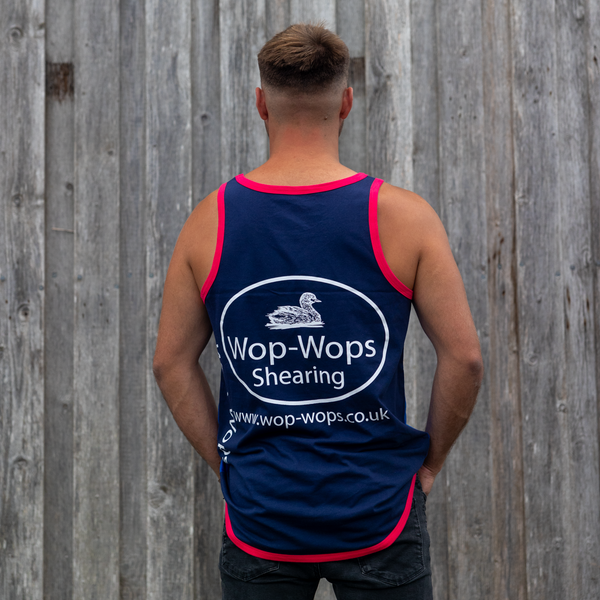 Harlequin Shearing Singlet (Blue/Navy) unisex