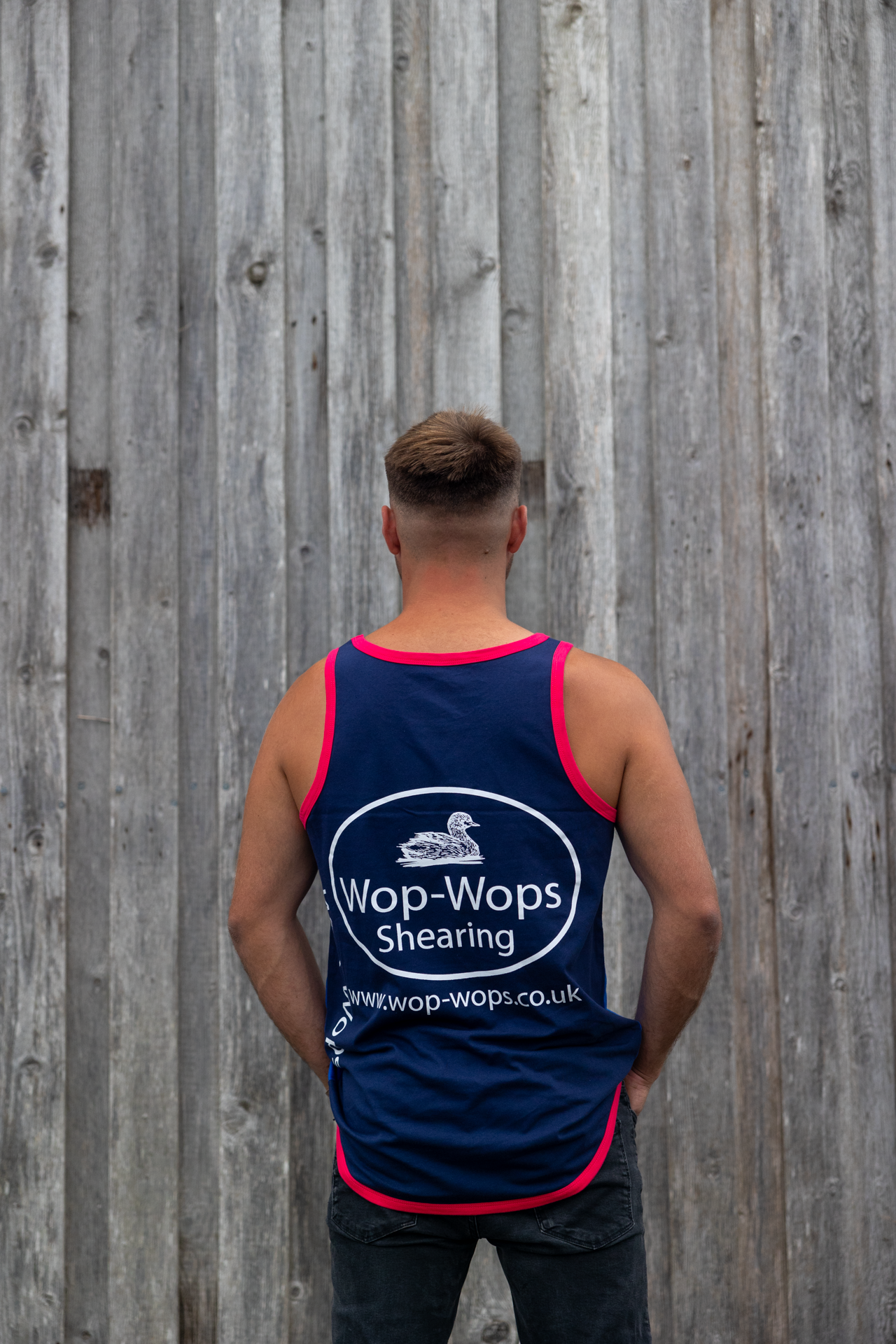 Harlequin Shearing Singlet (Blue/Navy) unisex