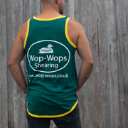 Harlequin Shearing Singlet (Green/Navy)