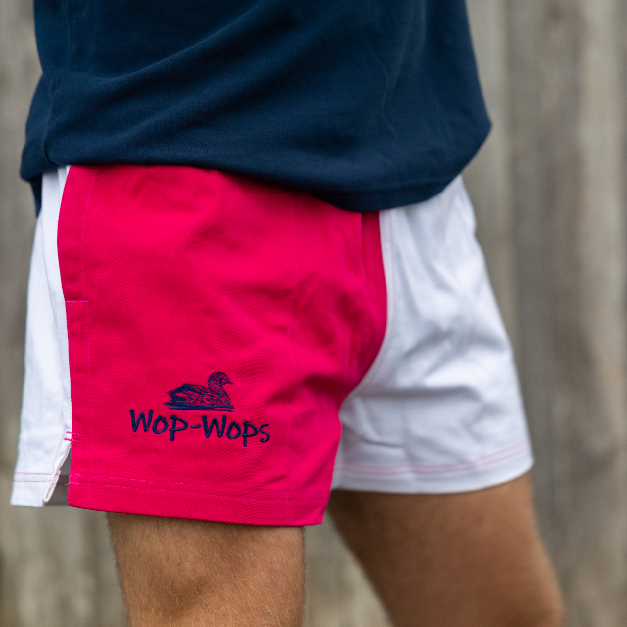 Wanaka Rugby Shorts (Pink/White)
