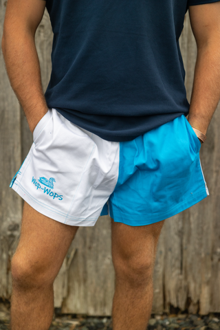 Wanaka Rugby Shorts (White/Light blue)