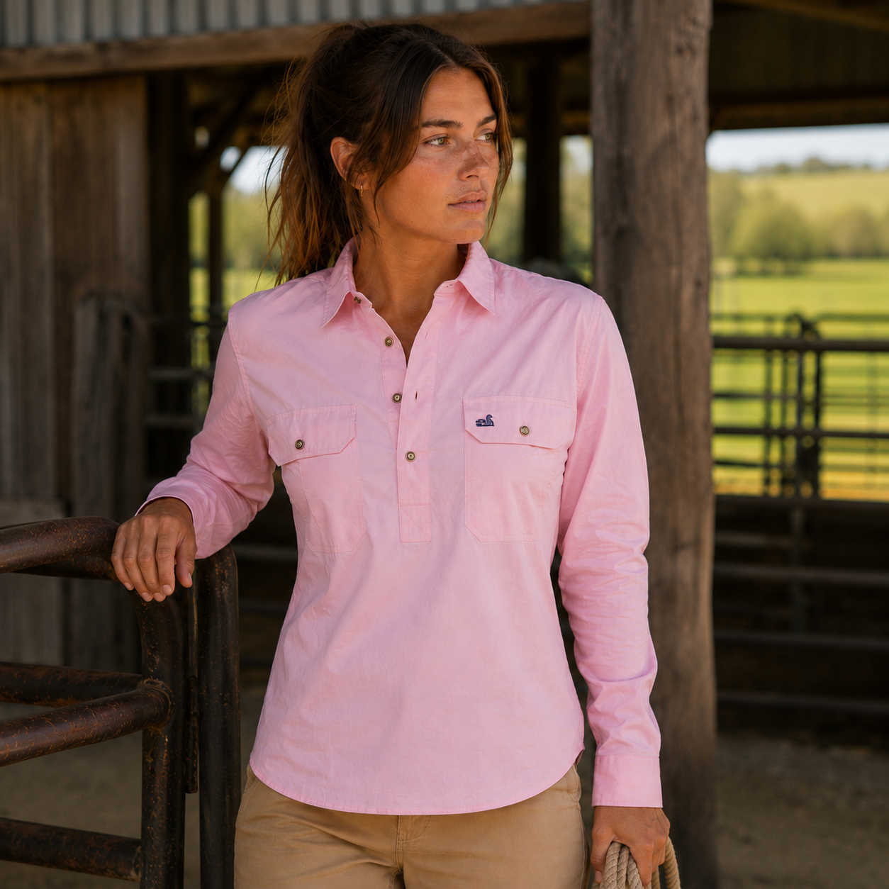 Women's Rātā Work Shirt (Pink)