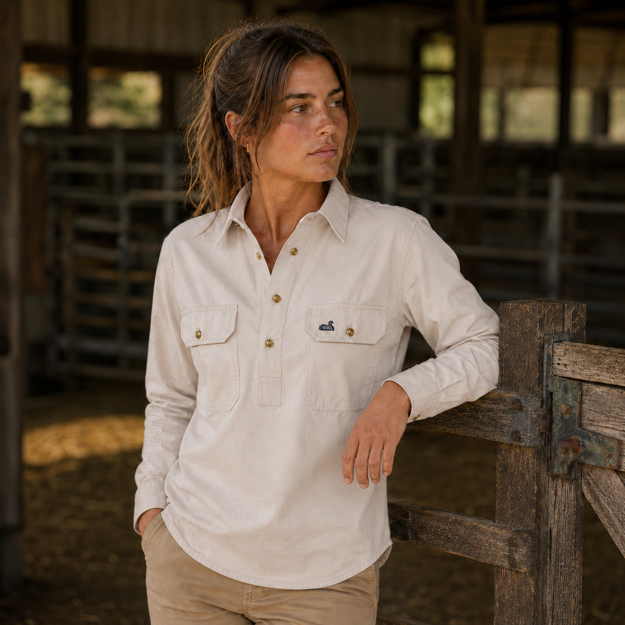 Women's Rātā Work Shirt (Stone)