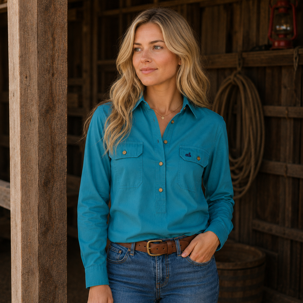 Women's Rātā Work Shirt (Teal)