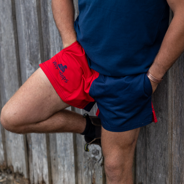 Wanaka Rugby Shorts (Red/Navy)