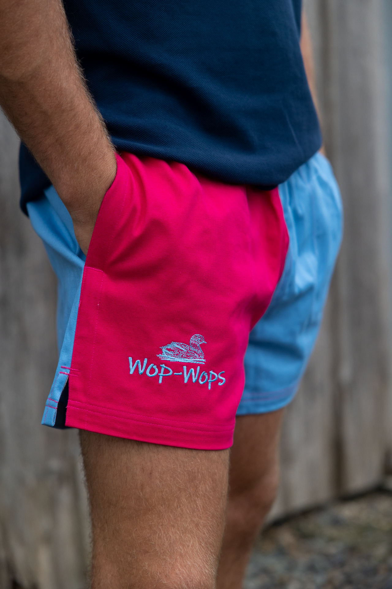 Wanaka Rugby Shorts (Pink/Pastel Blue)