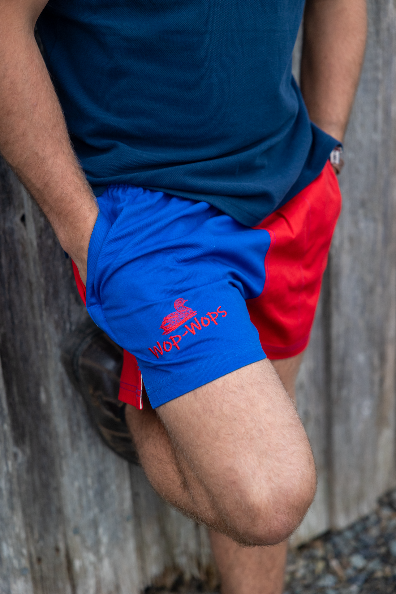 Wanaka Rugby Shorts (Red/Royal Blue)