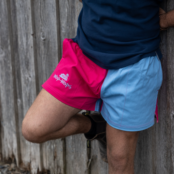 Wanaka Rugby Shorts (Pink/Pastel Blue)