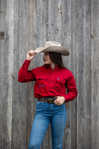 Waikari Extreme Work Shirt (Berry Red)