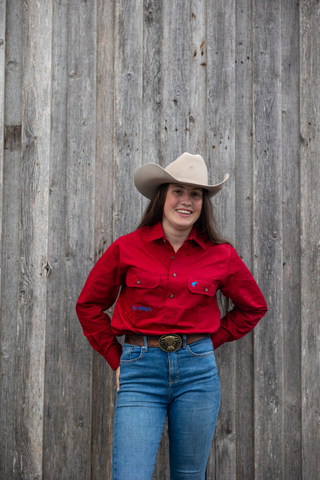 Waikari Extreme Work Shirt (Berry Red)