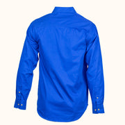 Blue shirt on a white background--back