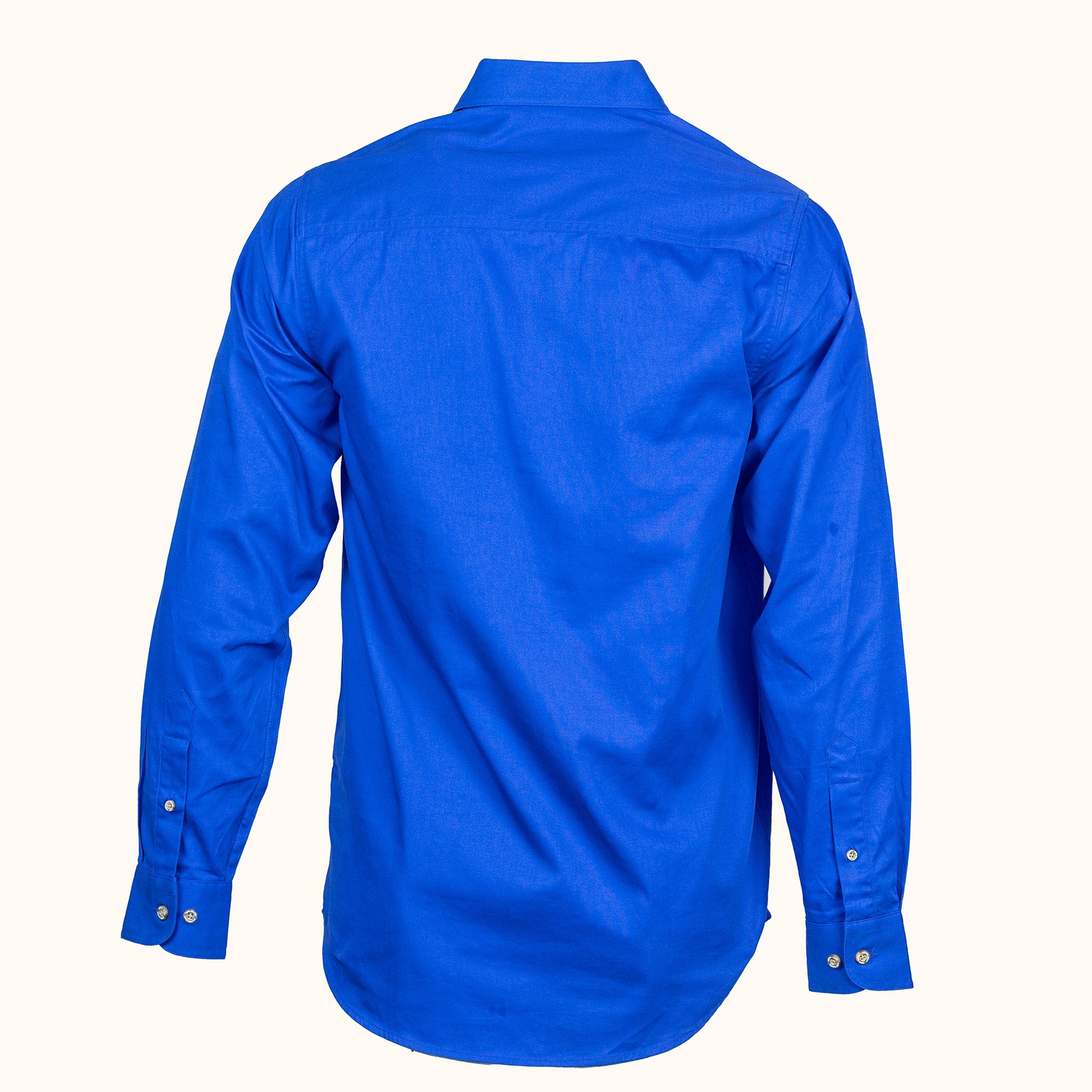 Blue shirt on a white background--back