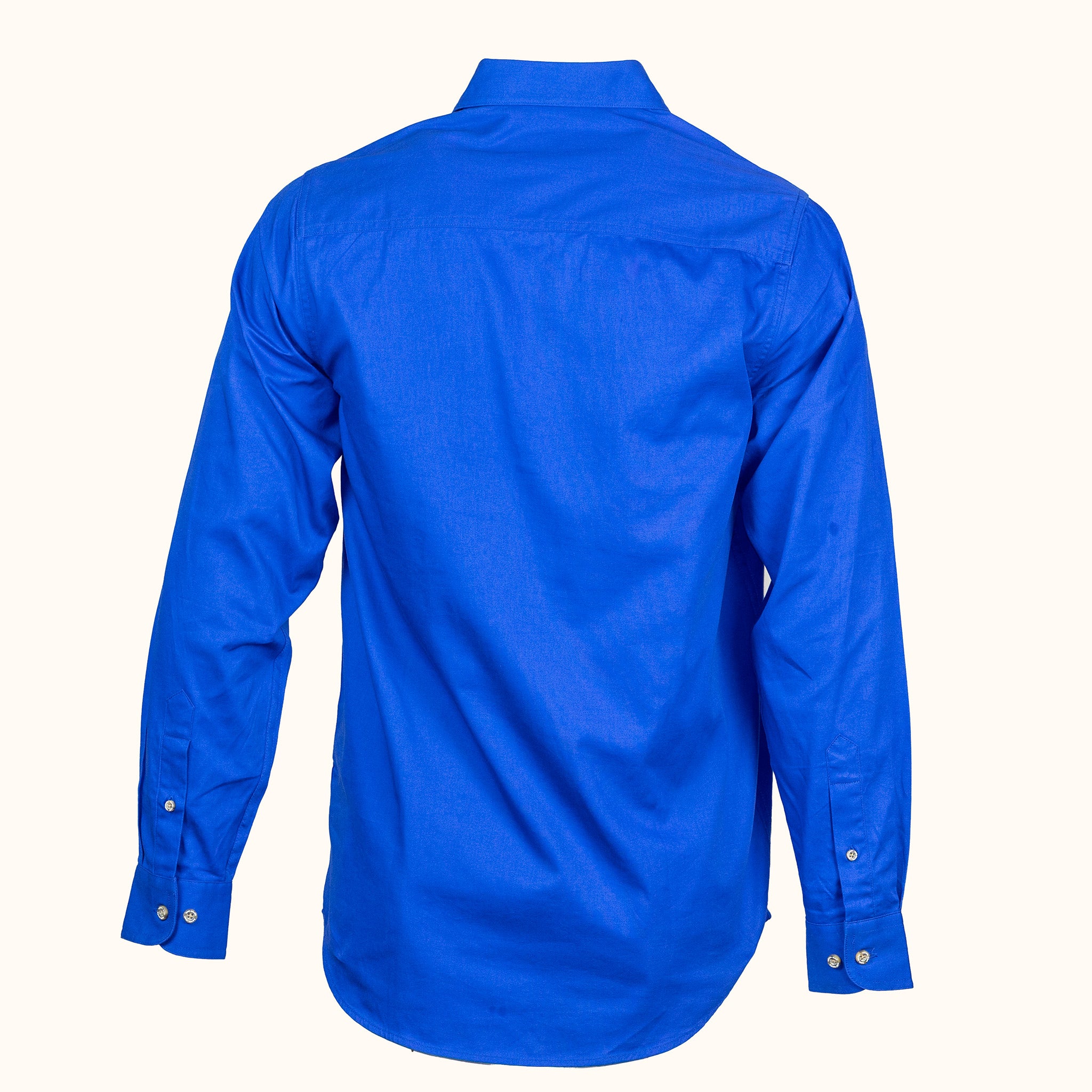 Blue shirt on a white background--back