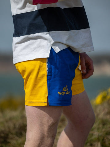 Wanaka Rugby Shorts (Yellow/Royal Blue)