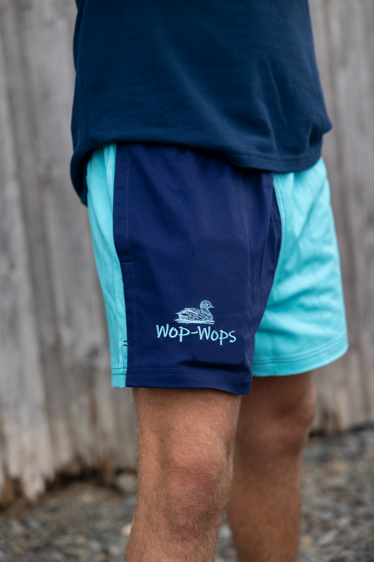 Wanaka Rugby Shorts (Turquoise/Navy)