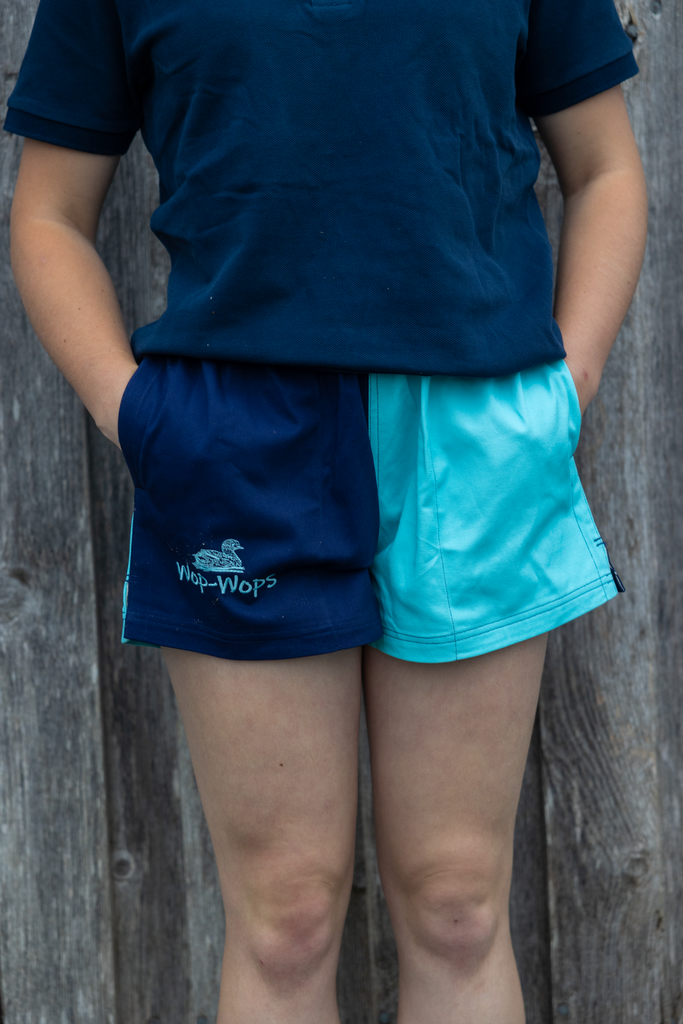 Wanaka Rugby Shorts (Turquoise/Navy)