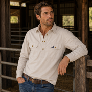 Men's Waikari Work Shirt (Stone)