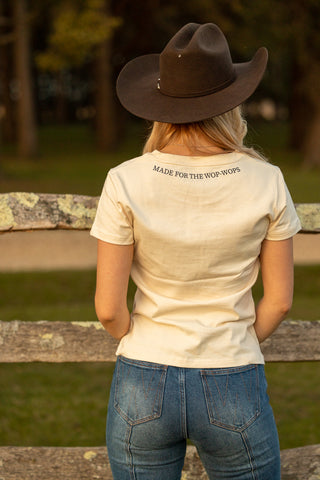 Womens Cowgirl T-Shirt Cream