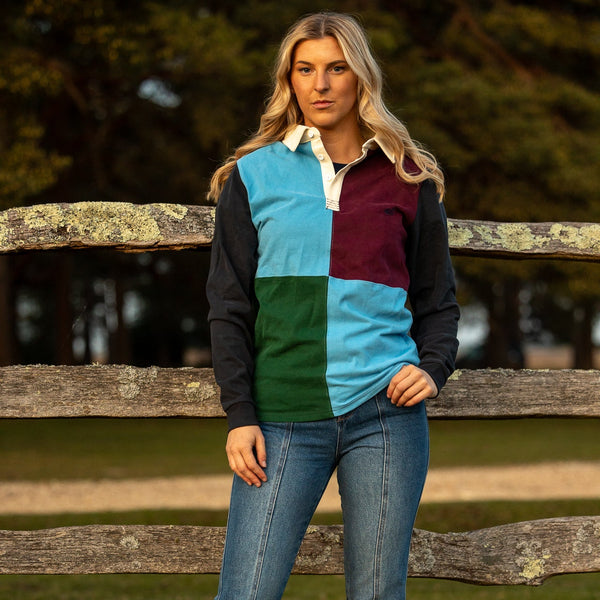 Vintage Cut and Sew Rugger (Maroon,Navy,Blue)