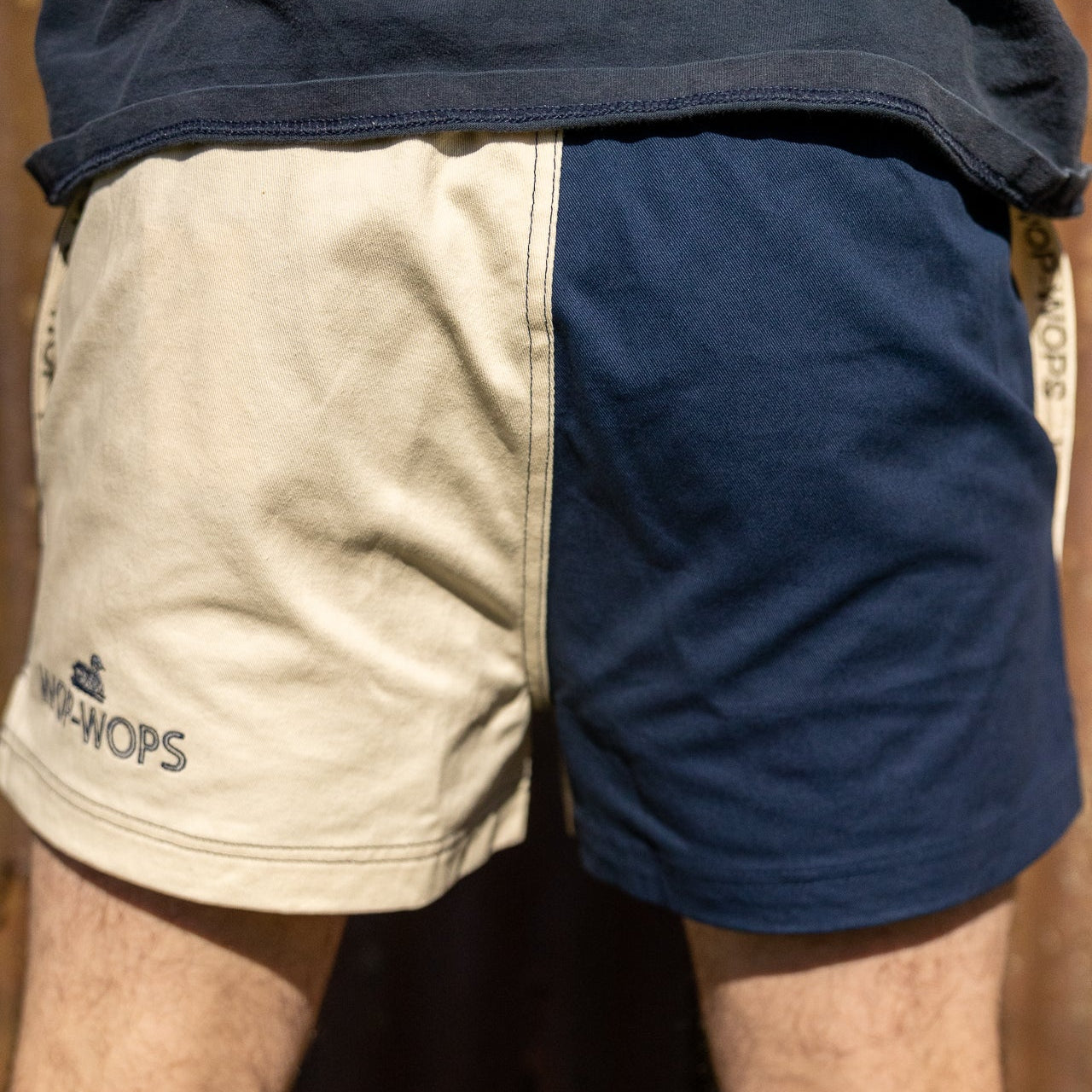 Wanaka Rugby Shorts Cream/Navy