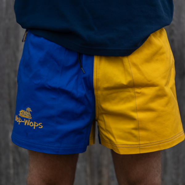 Wanaka Rugby Shorts (Yellow/Royal Blue)