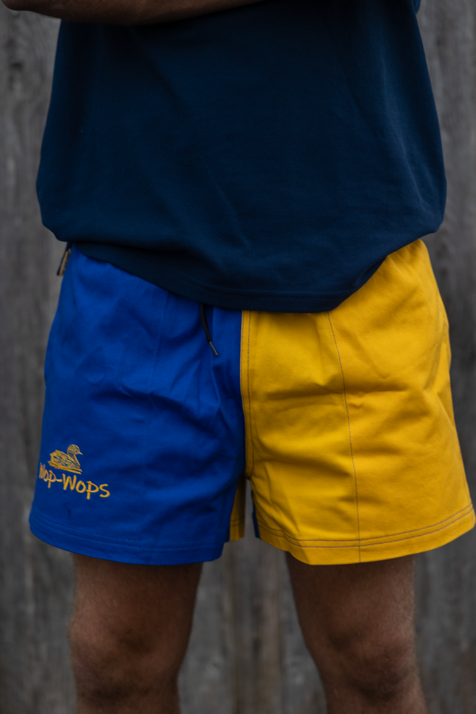 Wanaka Rugby Shorts (Yellow/Royal Blue)