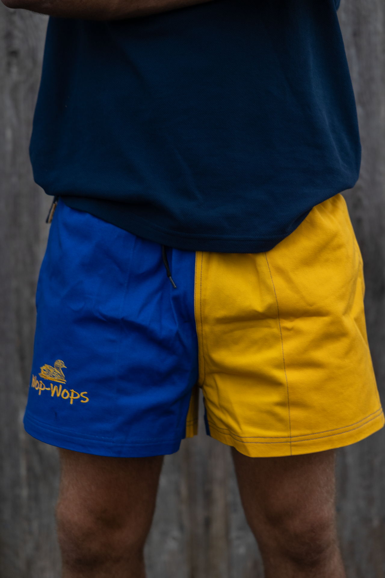 Wanaka Rugby Shorts (Yellow/Royal Blue)