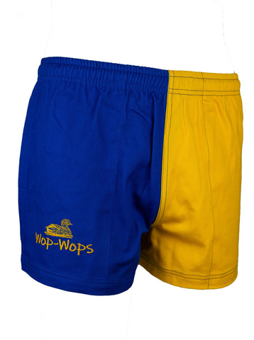 Wanaka Rugby Shorts (Yellow/Royal Blue)
