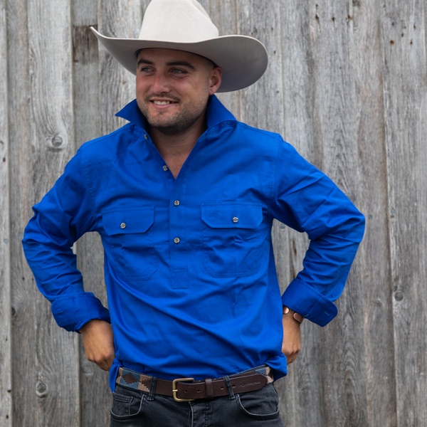 Waikari Work Shirt (Royal Blue)