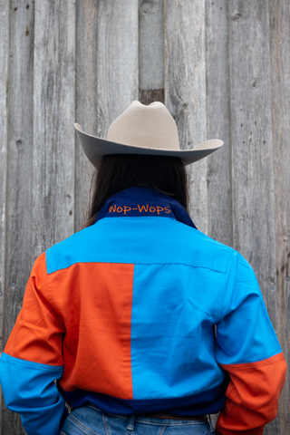 Rangiora Extreme Work shirt (Orange/Blue)