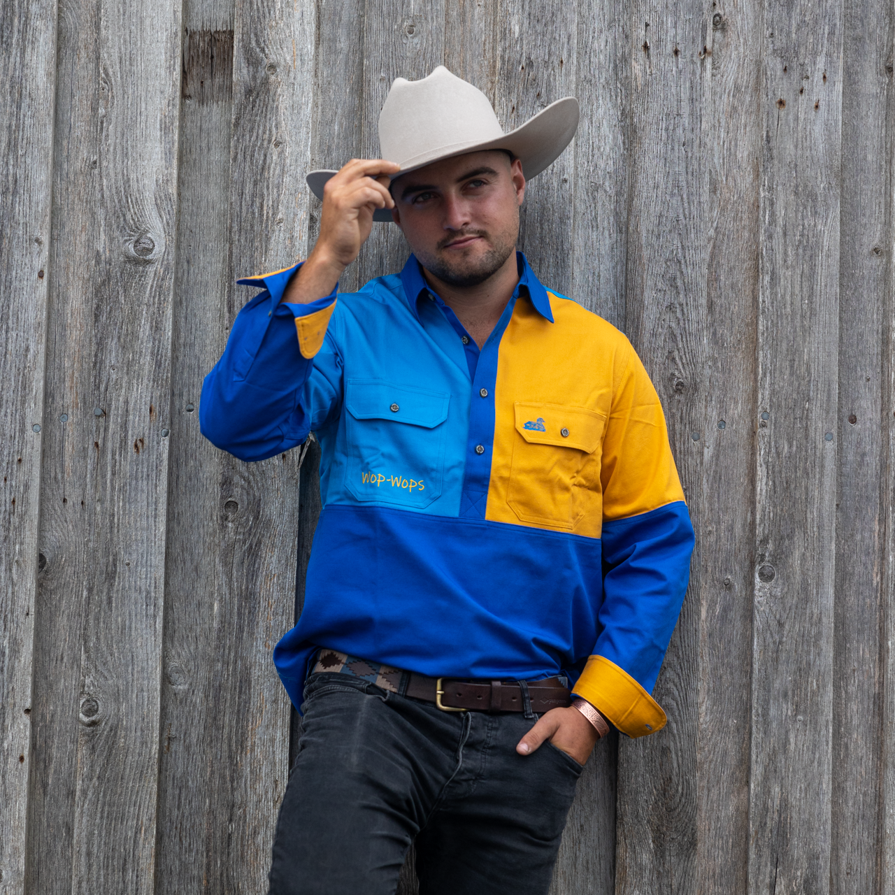 Rangiora Extreme Work Shirt (Yellow/Blue)