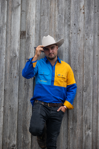 Rangiora Extreme Work shirt (Yellow/Blue)