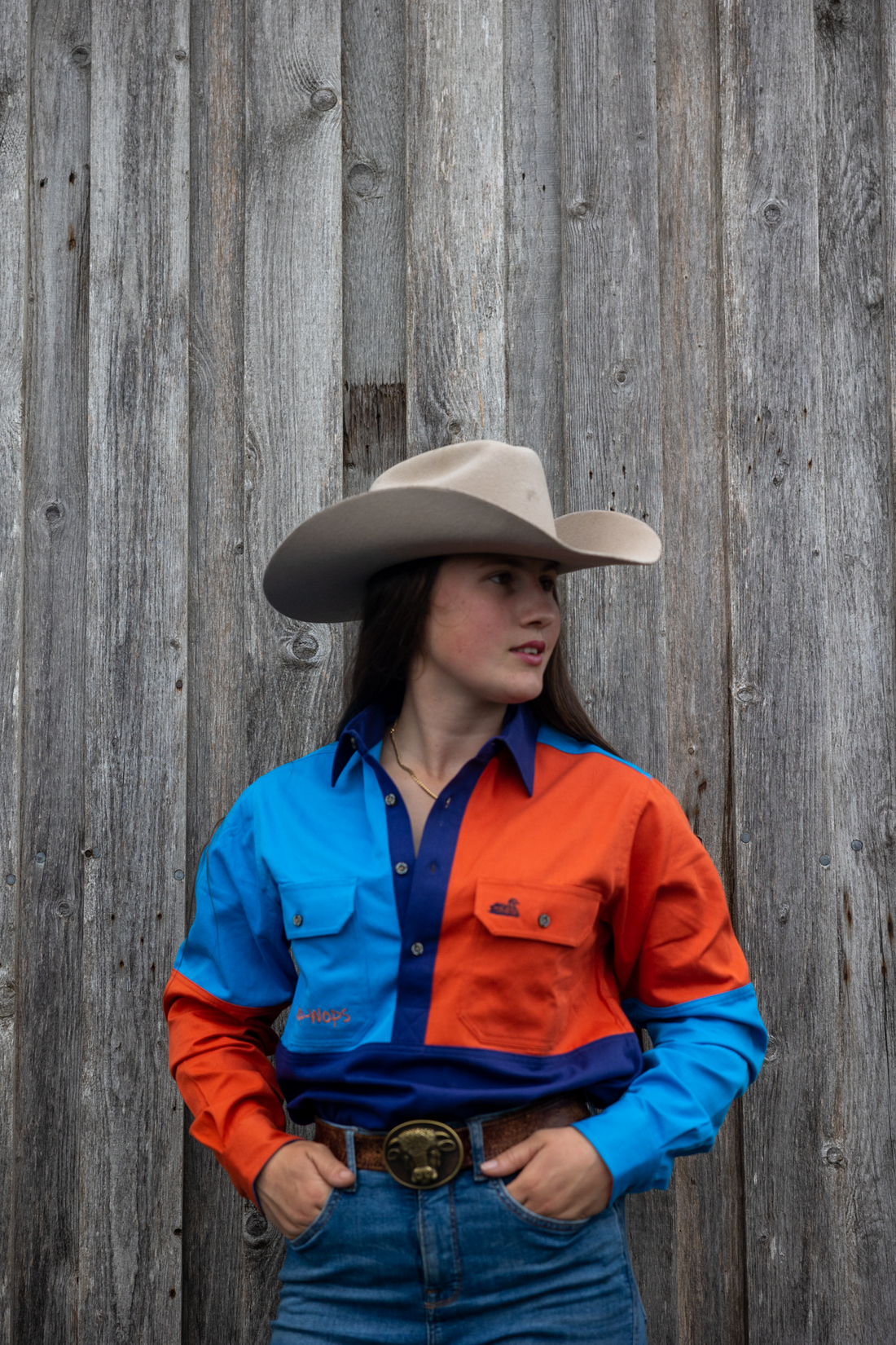 Rangiora Extreme Work Shirt (Orange/Blue)