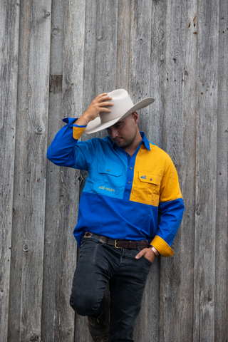 Rangiora Extreme Work shirt (Yellow/Blue)