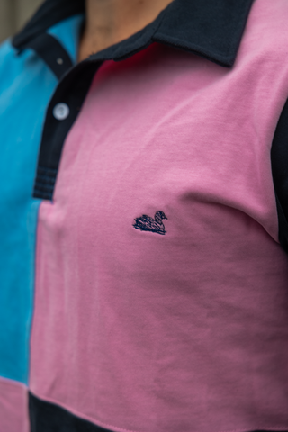 Vintage cut and sew Rugger (Pink,Blue,Navy)