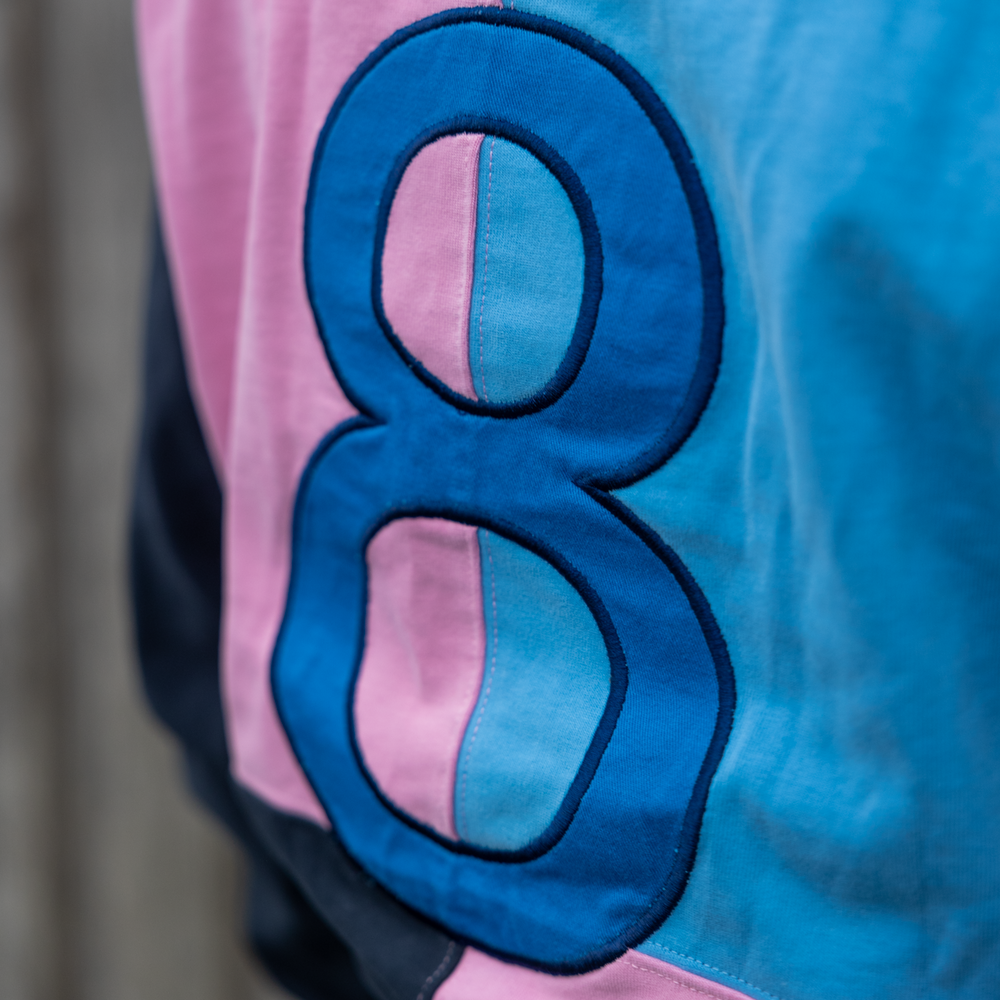 Vintage Cut and Sew Rugger (Pink,Blue,Navy)