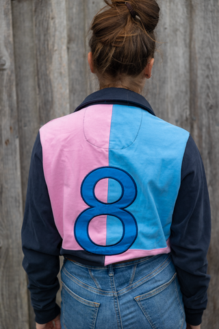 Vintage cut and sew Rugger (Pink,Blue,Navy)