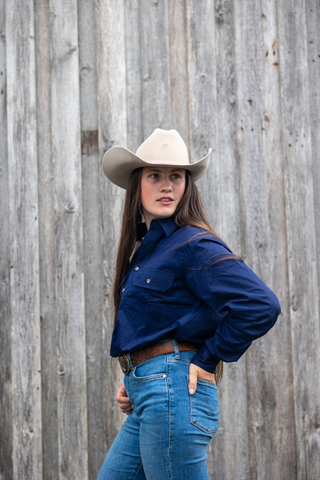 Women's Waikari Work Shirt (Navy)